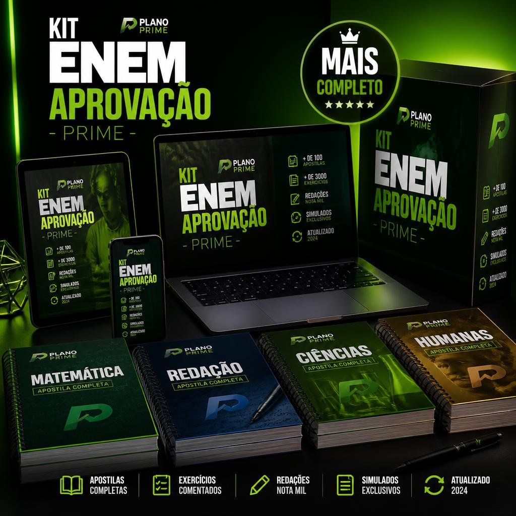 Mockup do Plano Prime — Kit ENEM