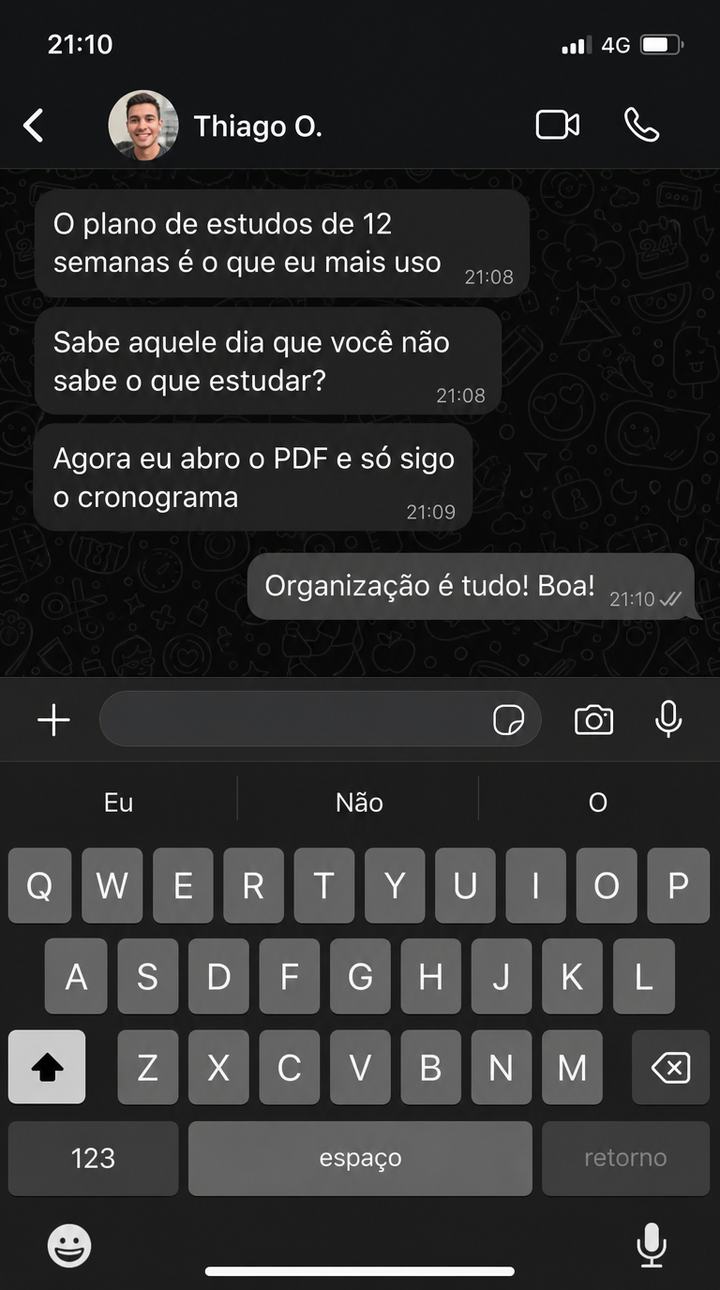 Depoimento de aluno no WhatsApp 6